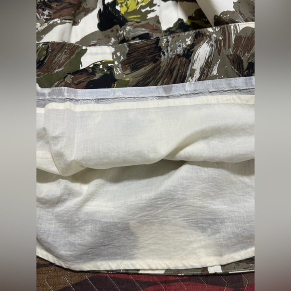 J.Crew Size 6 Floral Cotton A-Line Lined Pleated Skirt Pockets - Picture 10 of 12